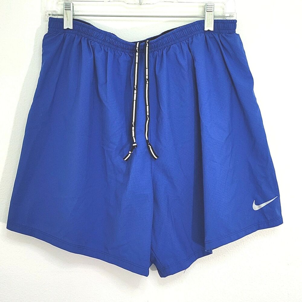 Nike Dri-Fit Mens 2in1 Running Shorts XL blue Liner Drawstring Pockets